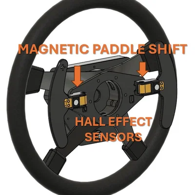 Bộ Lẫy Chuyển Số Từ Tính Cho Simracing (Magnetic Paddle Shifter)