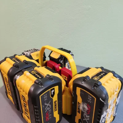 Bộ giá đỡ pin DeWalt 6 ngăn (DeWALT Battery Caddy / Holder 6-Pack)