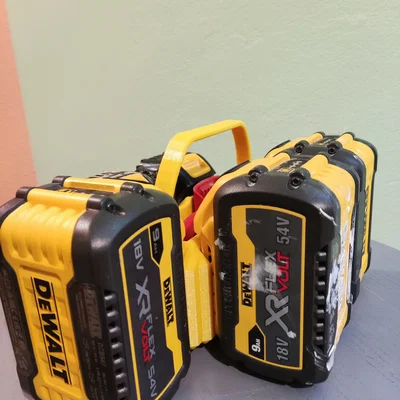 Bộ giá đỡ pin DeWalt 6 ngăn (DeWALT Battery Caddy / Holder 6-Pack)