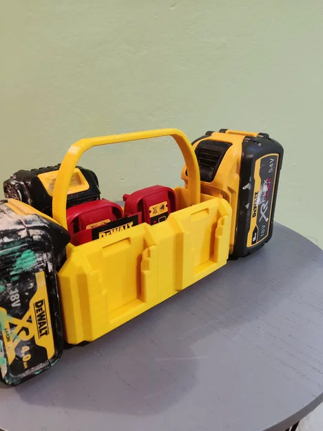 Bộ giá đỡ pin DeWalt 6 ngăn (DeWALT Battery Caddy / Holder 6-Pack) - Image 3