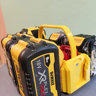 Bộ giá đỡ pin DeWalt 6 ngăn (DeWALT Battery Caddy / Holder 6-Pack)