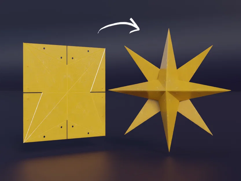 Ngôi sao Giáng sinh gấp theo phong cách Origami - Image 1