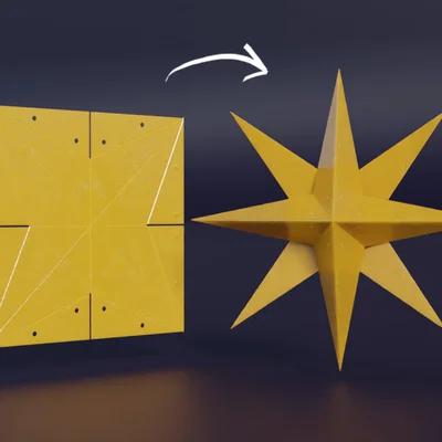 Ngôi sao Giáng sinh gấp theo phong cách Origami