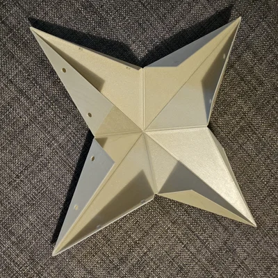 Ngôi sao Giáng sinh gấp theo phong cách Origami