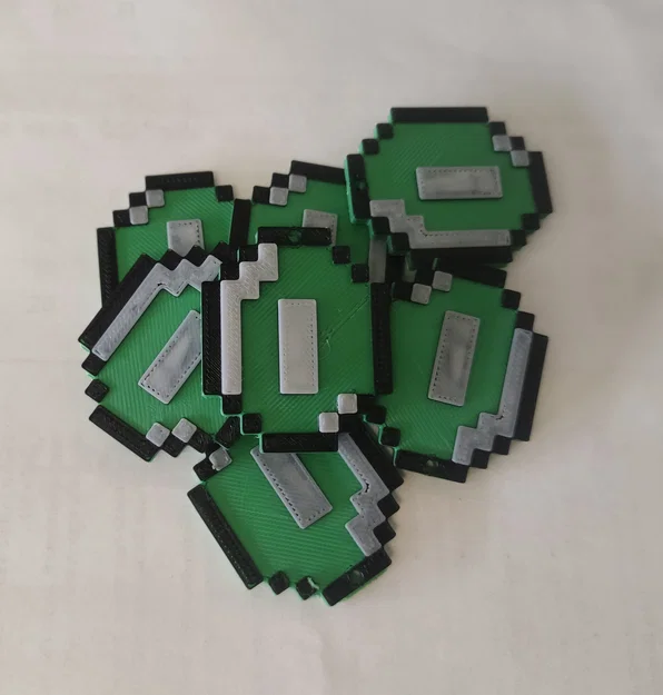 Móc khóa ngọc lục bảo Minecraft 3D - Tự tay in ấn cực đẹp - Image 1