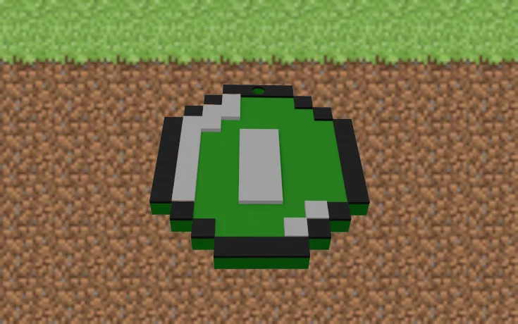 Móc khóa ngọc lục bảo Minecraft 3D - Tự tay in ấn cực đẹp - Image 2