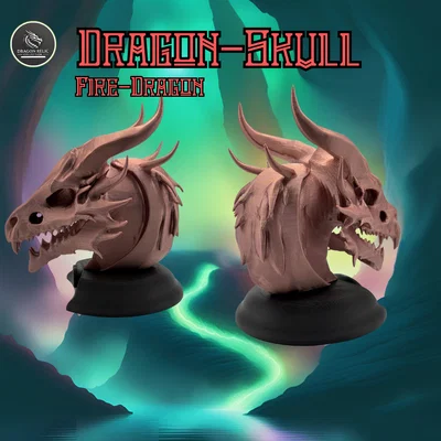 Mô hình hộp sọ rồng (Dragon Skull) kèm chân đế