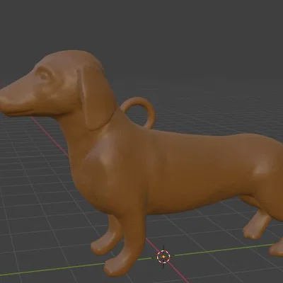 Chú chó Dachshund (Xúc xích) - Mô hình móc khóa