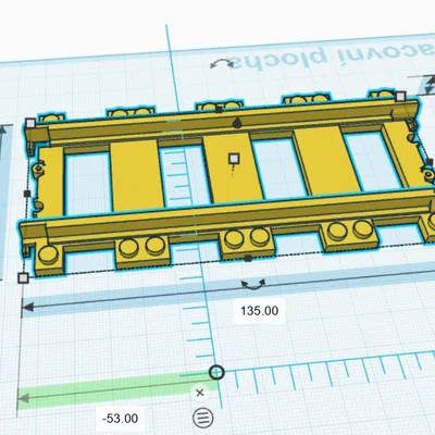 Ray đường sắt thẳng LEGO Train - Tự in 3D dễ dàng