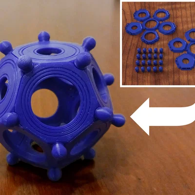 Khối Dodecahedron La Mã 1.0 - In Gập Phẳng