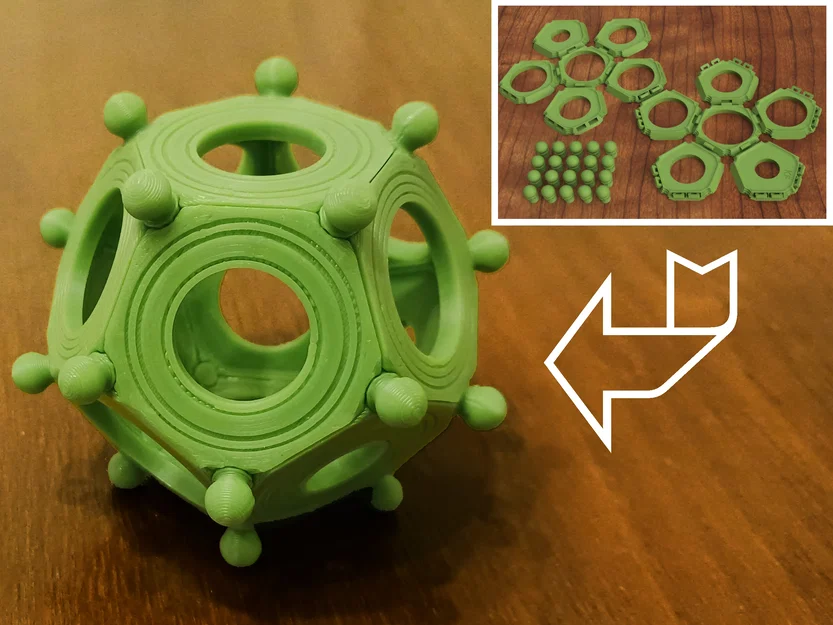 Roman Dodecahedron 2.0 - Phiên bản in phẳng gấp gọn - Image 1
