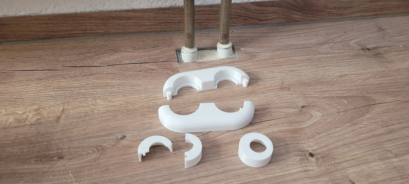 Doppelrosette Ốp Che Đường Ống Sưởi 45mm - 75mm - Image 2