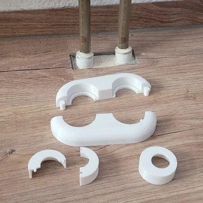 Doppelrosette Ốp Che Đường Ống Sưởi 45mm - 75mm