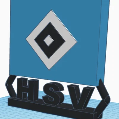 Mô hình giá đỡ logo đội bóng HSV in 3D cực chất