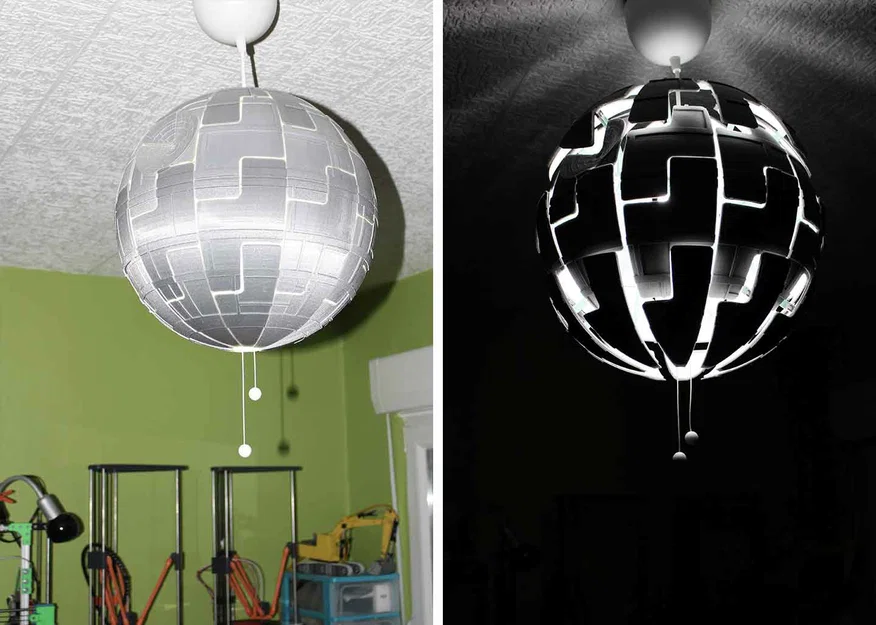 Mô hình Death Star cho đèn Ikea (PS 2014) từ dagoma3D - Image 3