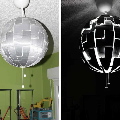 Mô hình Death Star cho đèn Ikea (PS 2014) từ dagoma3D