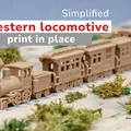 Mô hình đầu máy xe lửa miền Tây rút gọn - Print in place - Thumbnail 1