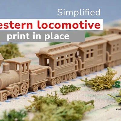 Mô hình đầu máy xe lửa miền Tây rút gọn - Print in place