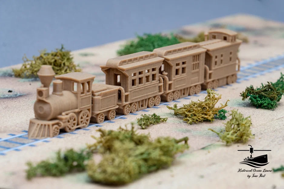 Mô hình đầu máy xe lửa miền Tây rút gọn - Print in place - Image 2