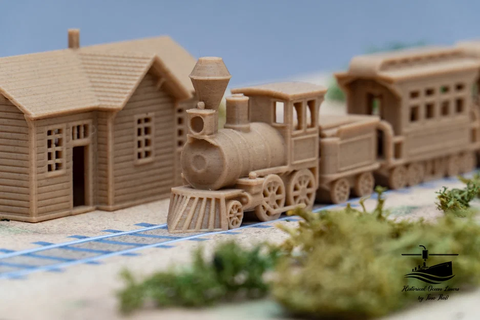 Mô hình đầu máy xe lửa miền Tây rút gọn - Print in place - Image 3