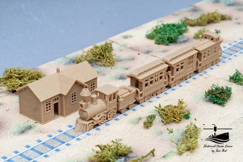 Mô hình đầu máy xe lửa miền Tây rút gọn - Print in place - Image 4