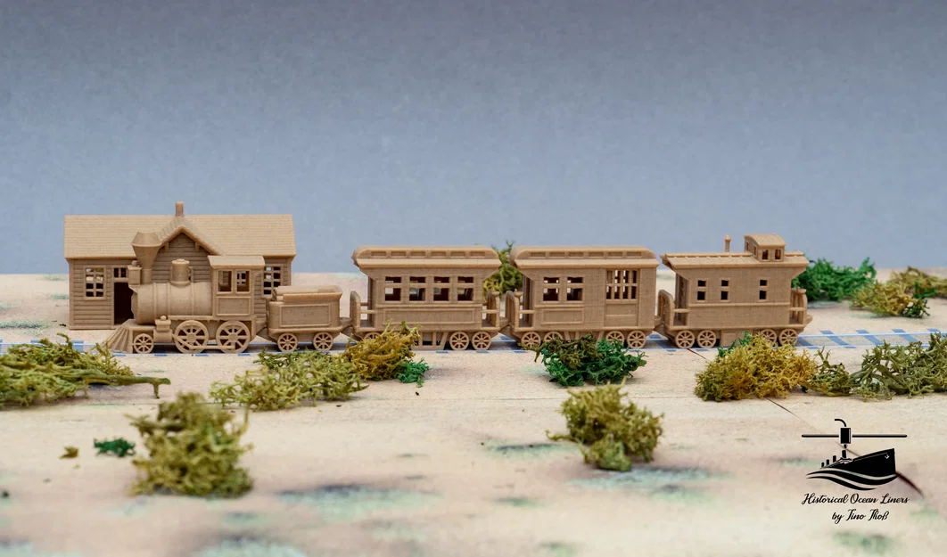 Mô hình đầu máy xe lửa miền Tây rút gọn - Print in place - Image 7