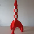 Tên lửa Mặt Trăng TinTin - Destination Moon | Chiều cao 49 cm - Thumbnail 1