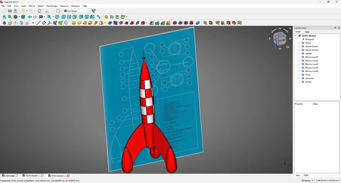 Tên lửa Mặt Trăng TinTin - Destination Moon | Chiều cao 49 cm - Image 6