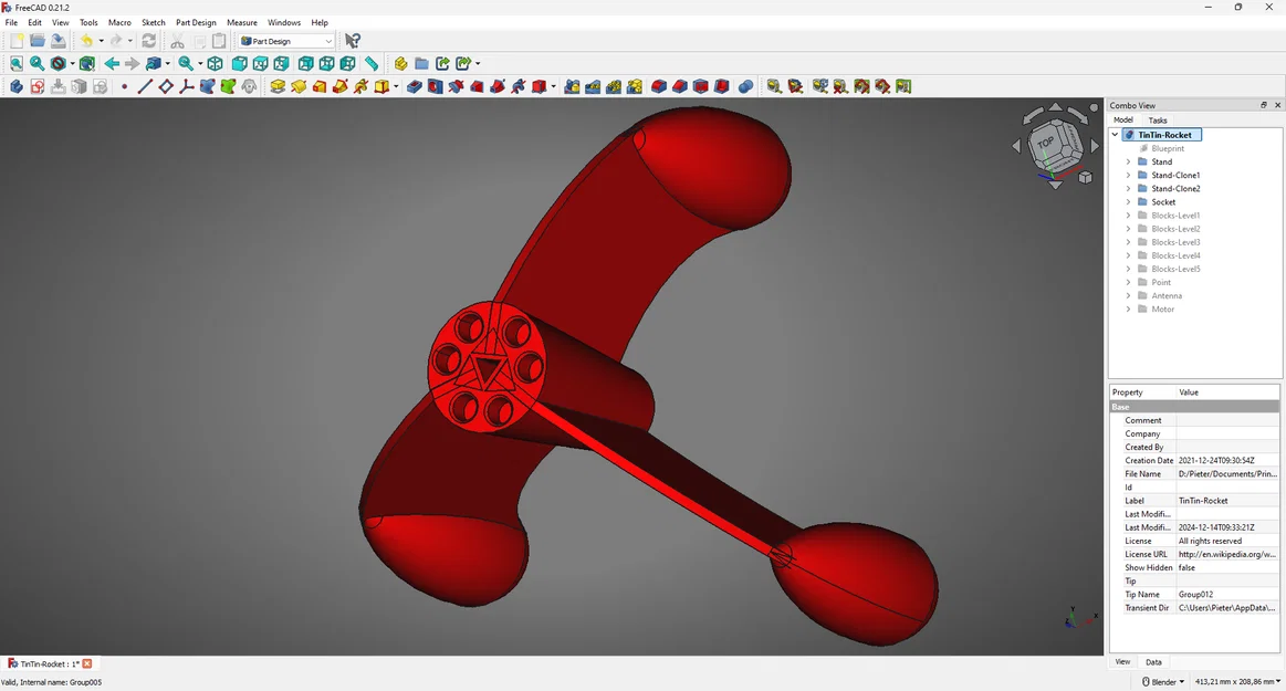 Tên lửa Mặt Trăng TinTin - Destination Moon | Chiều cao 49 cm - Image 9