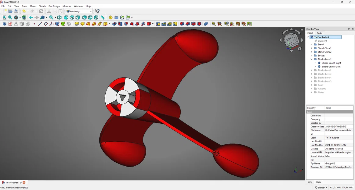 Tên lửa Mặt Trăng TinTin - Destination Moon | Chiều cao 49 cm - Image 10