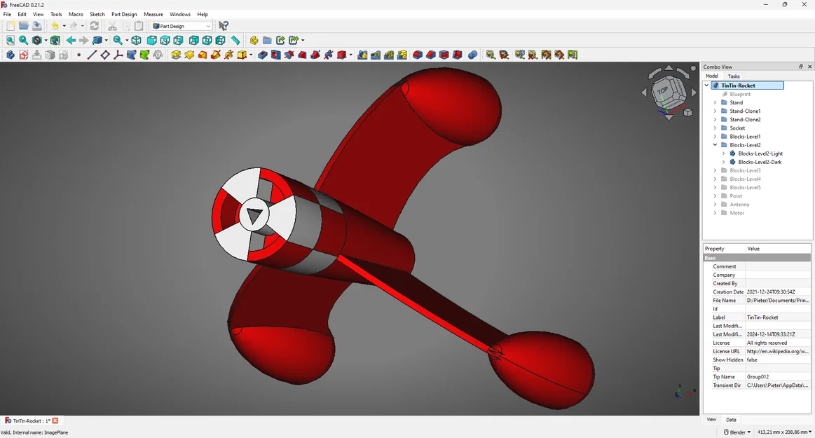 Tên lửa Mặt Trăng TinTin - Destination Moon | Chiều cao 49 cm - Image 11