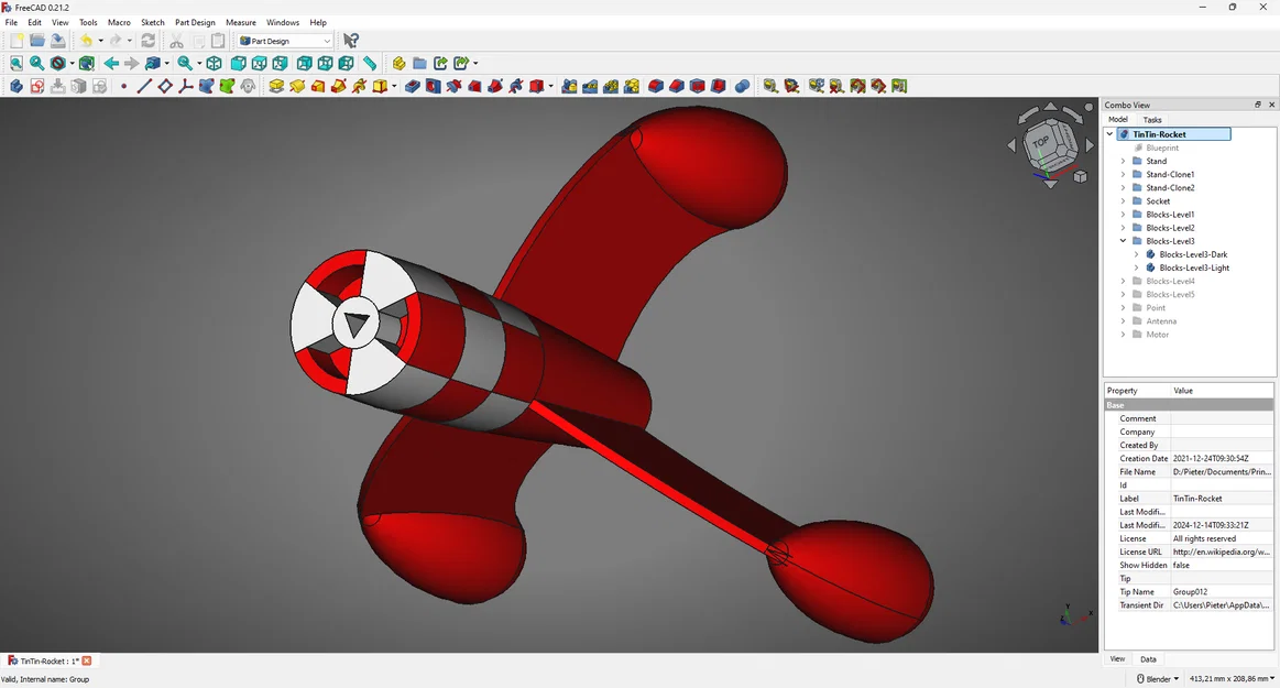 Tên lửa Mặt Trăng TinTin - Destination Moon | Chiều cao 49 cm - Image 12