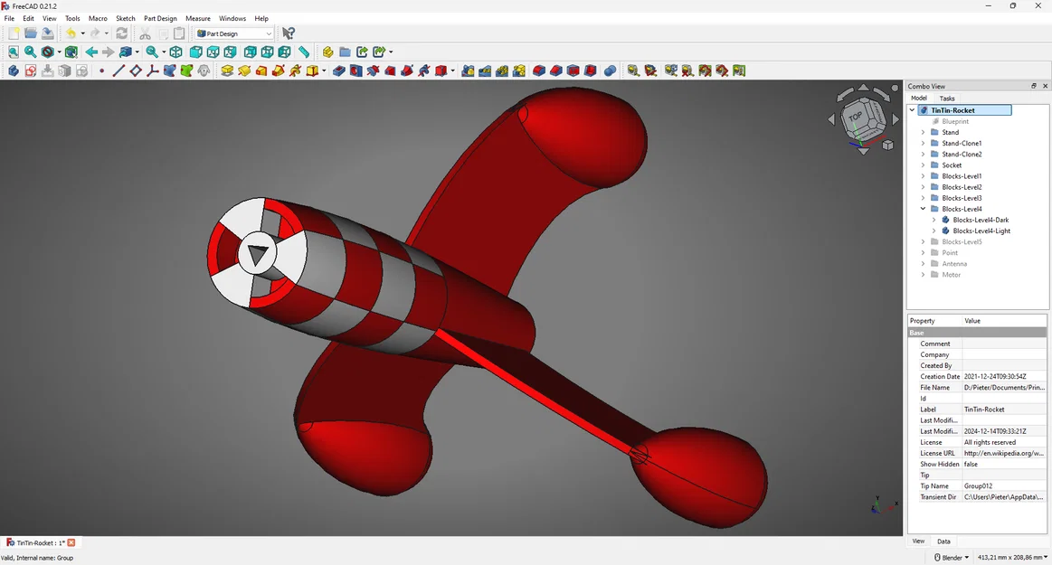 Tên lửa Mặt Trăng TinTin - Destination Moon | Chiều cao 49 cm - Image 13