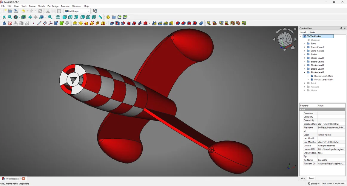 Tên lửa Mặt Trăng TinTin - Destination Moon | Chiều cao 49 cm - Image 14