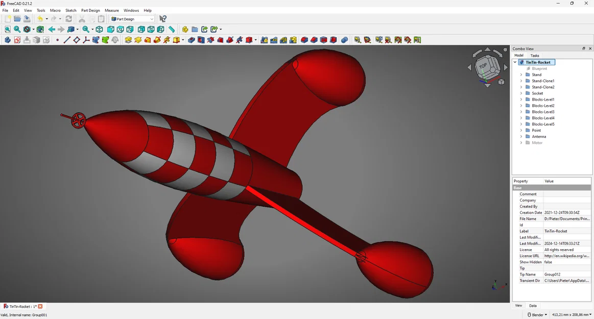 Tên lửa Mặt Trăng TinTin - Destination Moon | Chiều cao 49 cm - Image 16