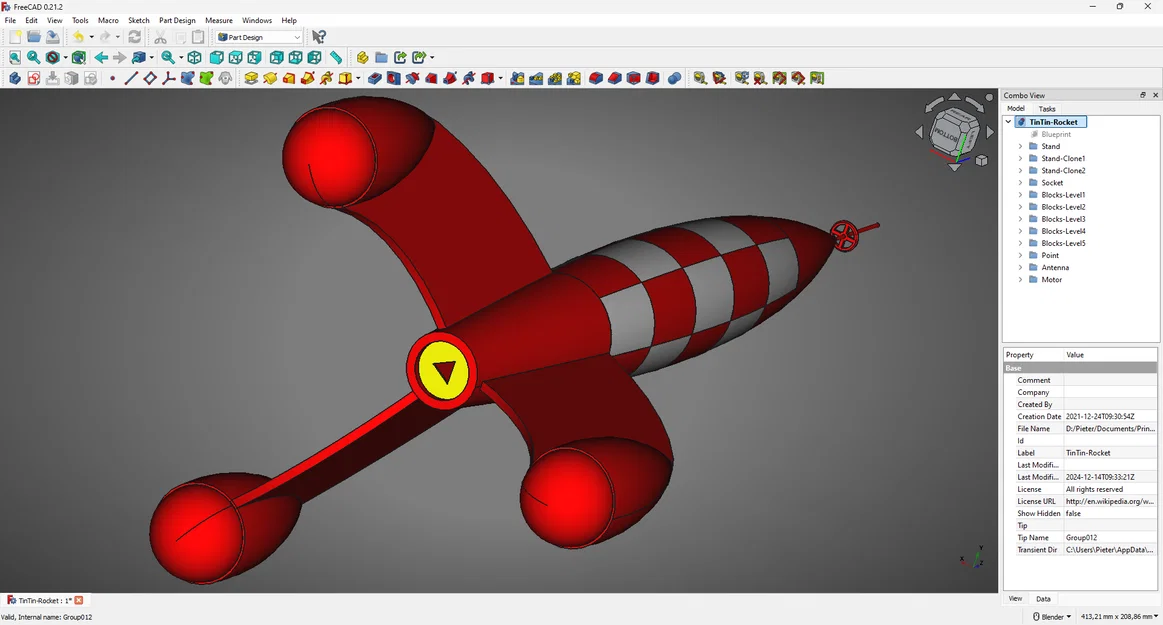 Tên lửa Mặt Trăng TinTin - Destination Moon | Chiều cao 49 cm - Image 17