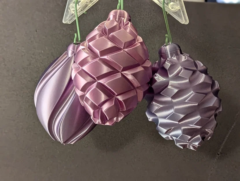 Bộ sưu tập quả cầu trang trí cây thông Noel in 3D tinh tế - Image 1