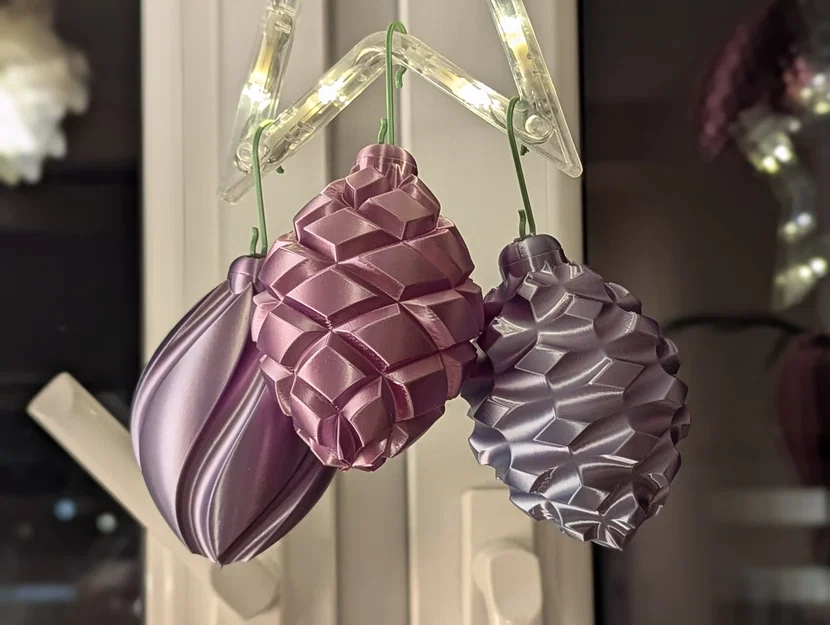 Bộ sưu tập quả cầu trang trí cây thông Noel in 3D tinh tế - Image 2