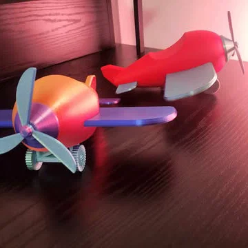 Máy bay đồ chơi - Mô hình in 3D lắp ráp đơn giản