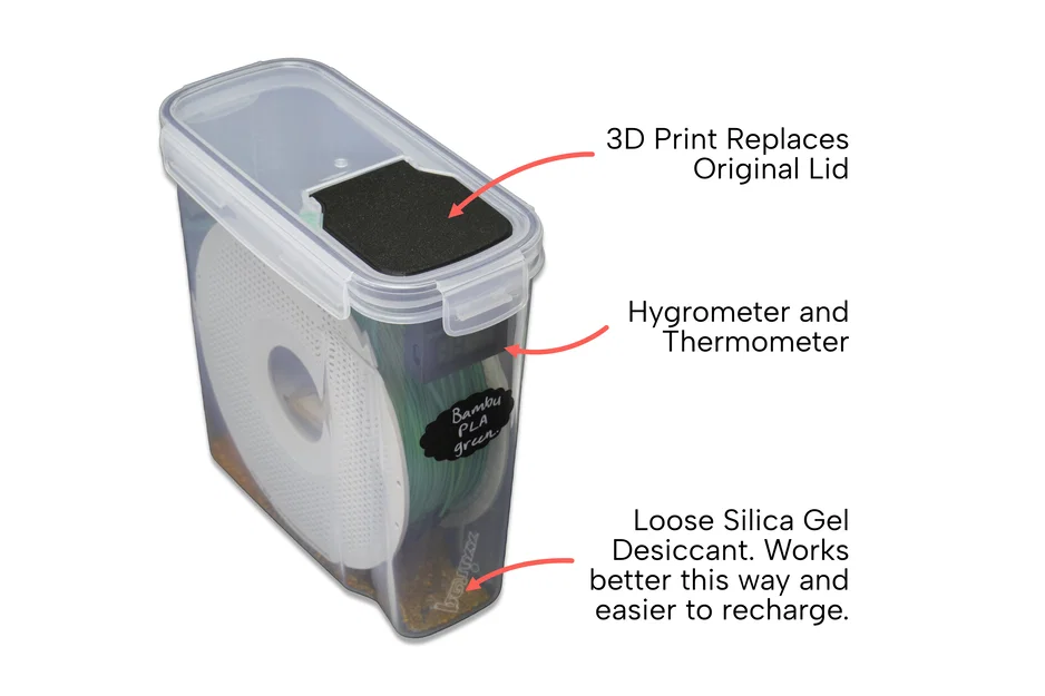 Hộp Đựng Filament Có Tích Hợp Đo Độ Ẩm - Image 3