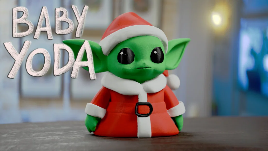 Baby Yoda Giáng sinh - Trang phục ông già Noel - Image 1