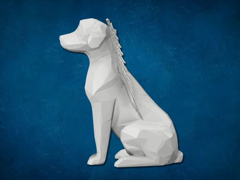 Mô hình chú chó có cánh thiên thần (Dog With Angel Wings) in 3D - Image 3