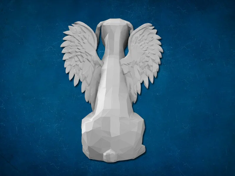 Mô hình chú chó có cánh thiên thần (Dog With Angel Wings) in 3D - Image 4
