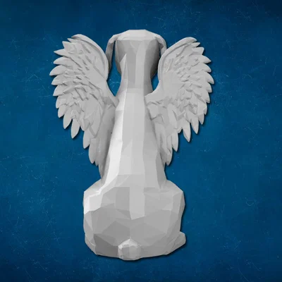 Mô hình chú chó có cánh thiên thần (Dog With Angel Wings) in 3D