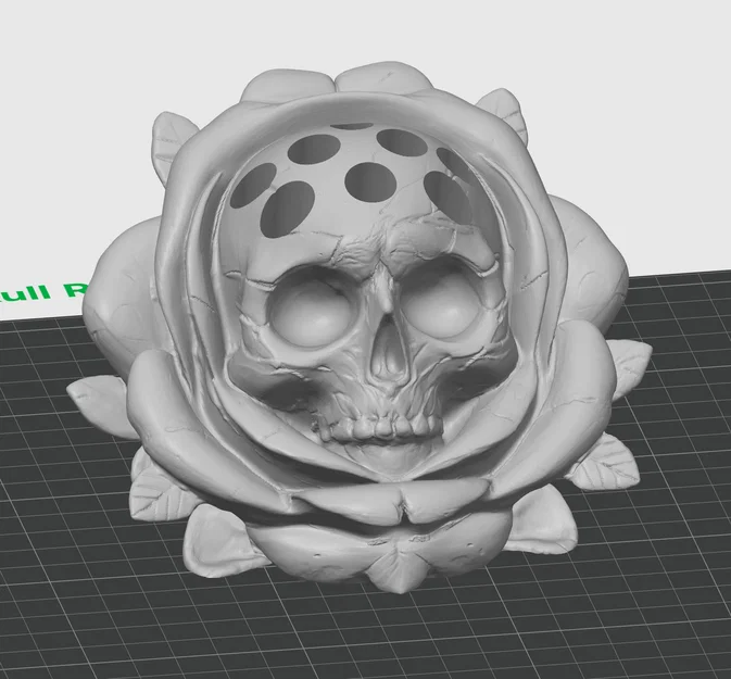 Skull Rose - Ống đựng bút & cọ vẽ - Đồ trang trí bàn làm việc - Serev3D - Image 4