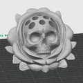 Skull Rose - Ống đựng bút & cọ vẽ - Đồ trang trí bàn làm việc - Serev3D - Thumbnail 4