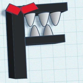 Mô hình 3D nhân vật chữ F từ Alphabet Lore đẹp mắt