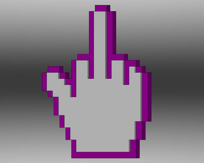 Nam châm tủ lạnh Ngón giữa 8-Bit (In đa màu, Hot-Swap) - Đồ trang trí cá tính - Image 2