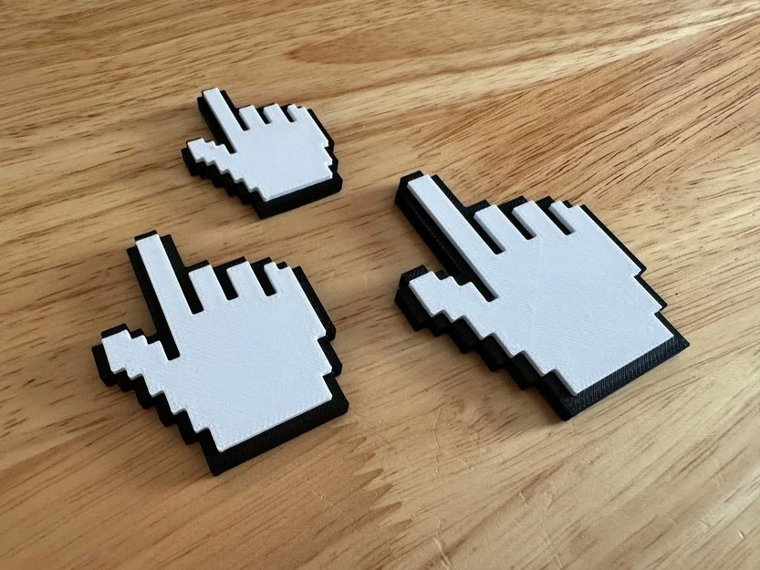 Nam châm tủ lạnh hình con trỏ chuột 8-Bit (In đa sắc, Thay nhựa nhanh) - Image 1