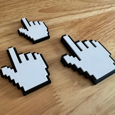 Nam châm tủ lạnh hình con trỏ chuột 8-Bit (In đa sắc, Thay nhựa nhanh)